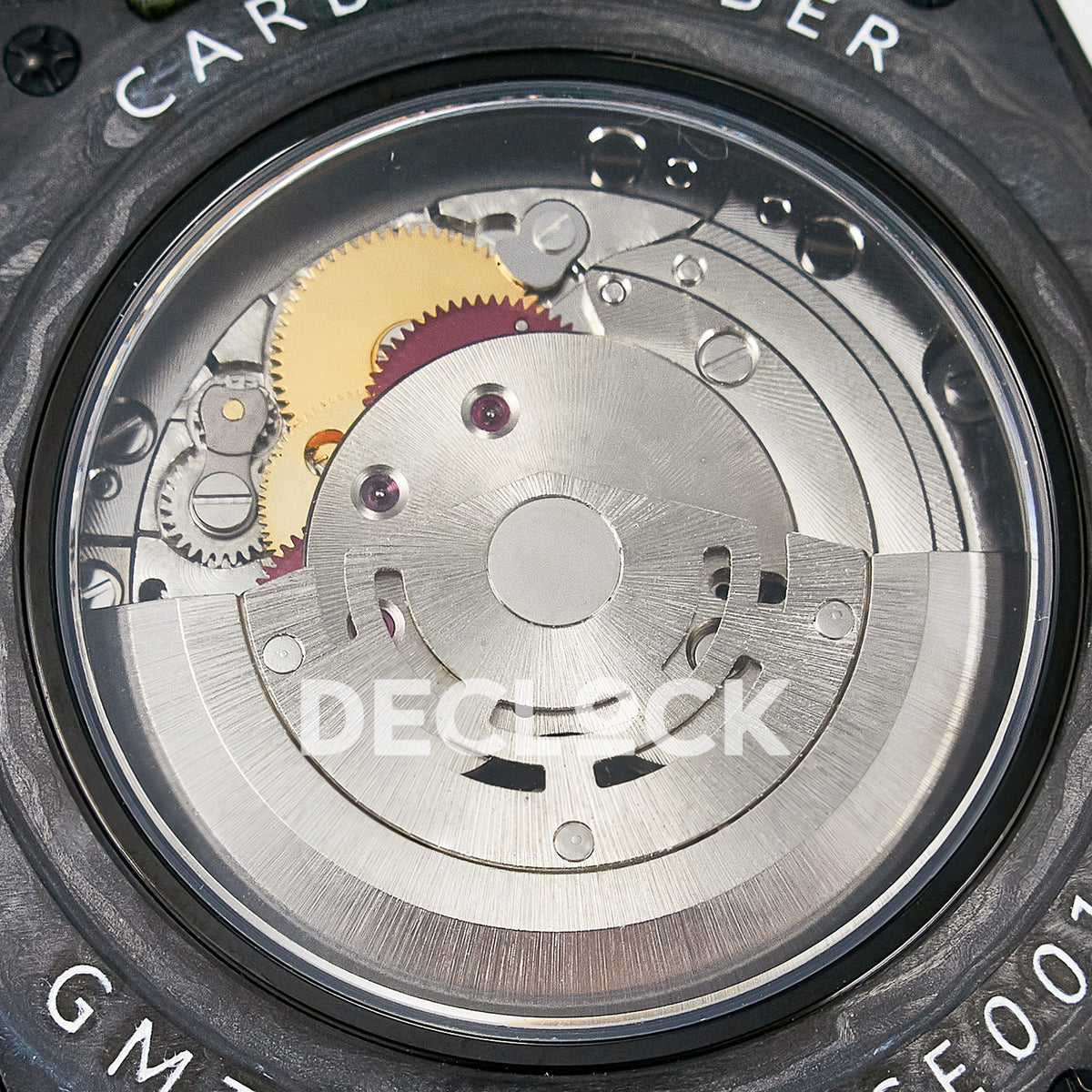 Rolex GMT-Master II Custom Carbon Green Arabic Green Strap DIWF SA3186 replica - movement