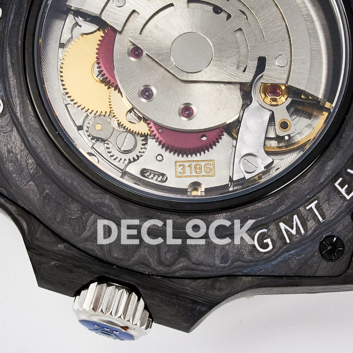 Rolex GMT-Master II Custom Carbon Green Arabic Green Strap DIWF SA3186 replica - rotor
