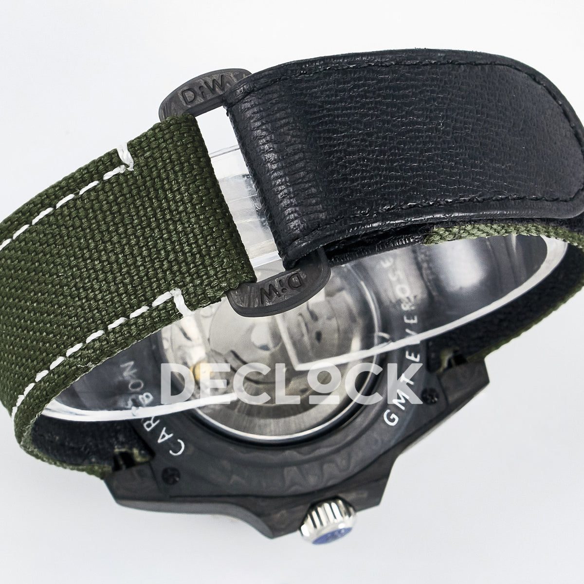 Rolex GMT-Master II Custom Carbon Green Arabic Green Strap DIWF SA3186 replica - strap closure