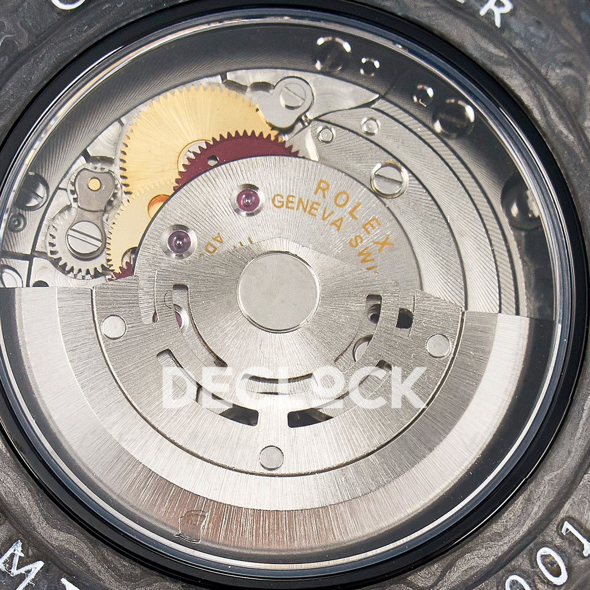 Rolex GMT-Master II Custom Carbon Rose Gold Beige Strap DIWF SA3186 replica - movement
