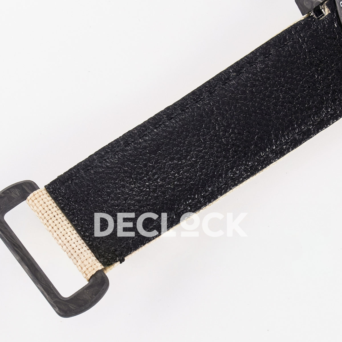 Rolex GMT-Master II Custom Carbon Rose Gold Beige Strap DIWF SA3186 replica - strap lining