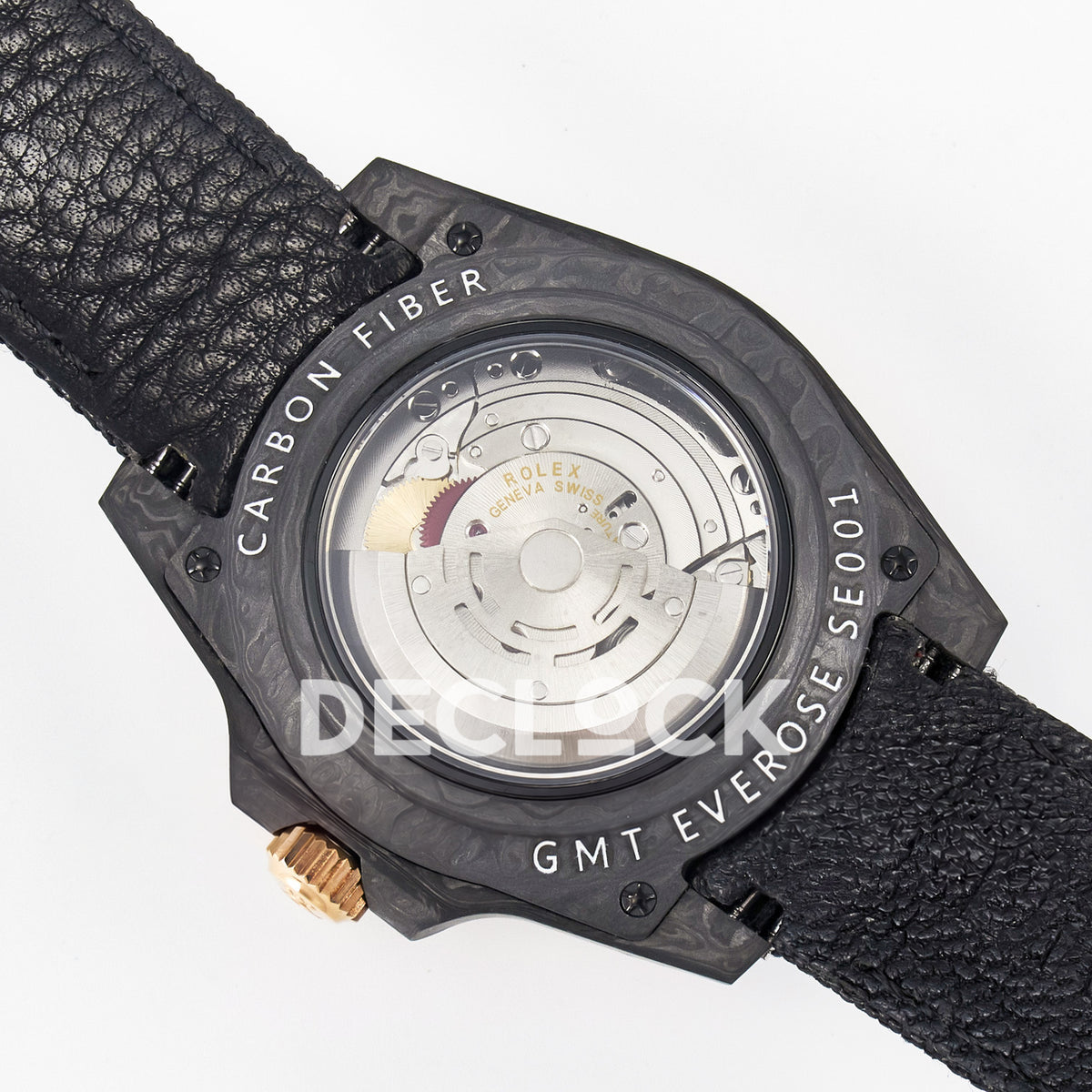 Rolex GMT-Master II Custom Carbon Rose Gold DIWF SA3186 replica - caseback