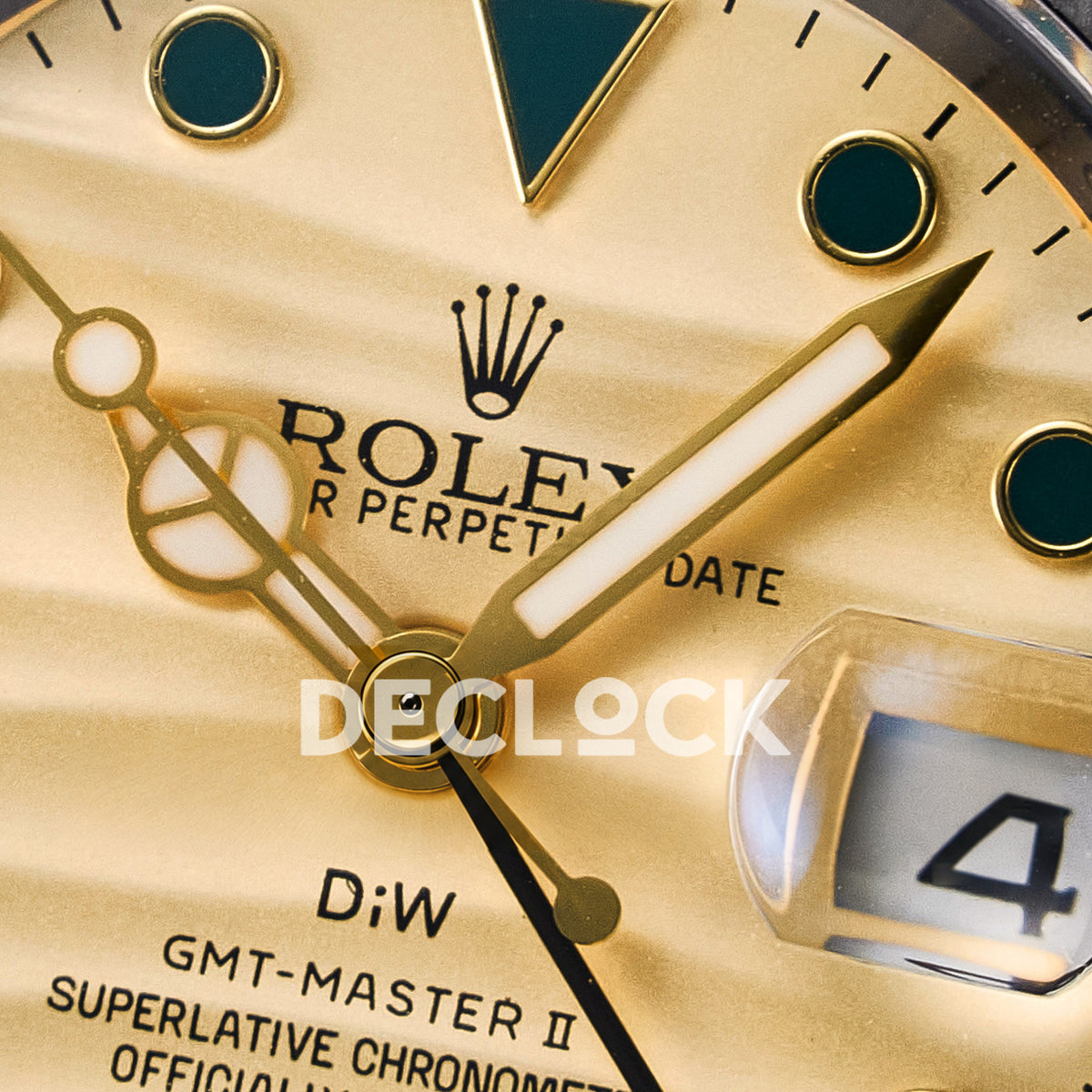 Rolex GMT-Master II Custom Carbon Yellow Green Strap DIWF SA3285 V2 replica - dial logo