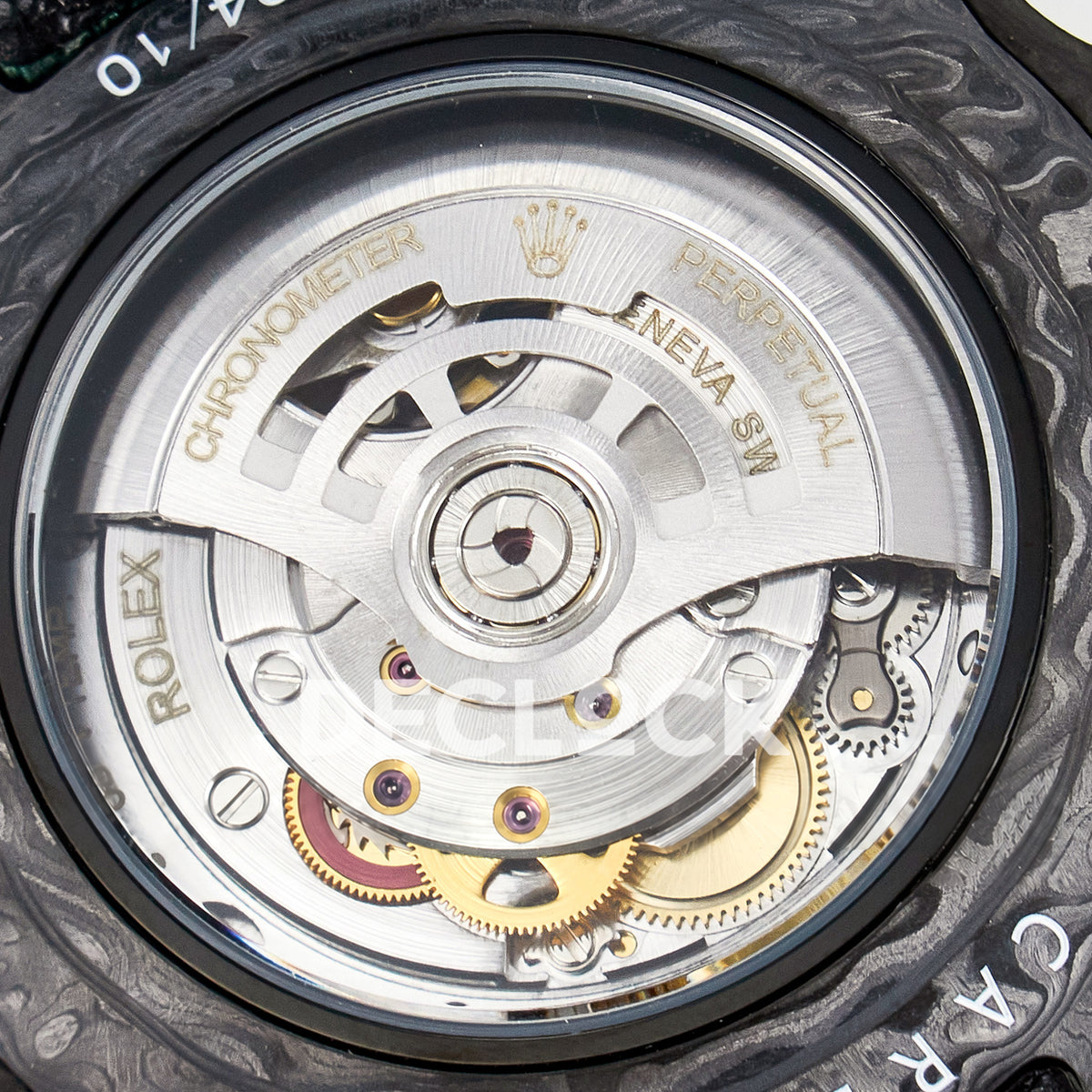 Rolex GMT-Master II Custom Carbon Yellow Green Strap DIWF SA3285 V2 replica - movement