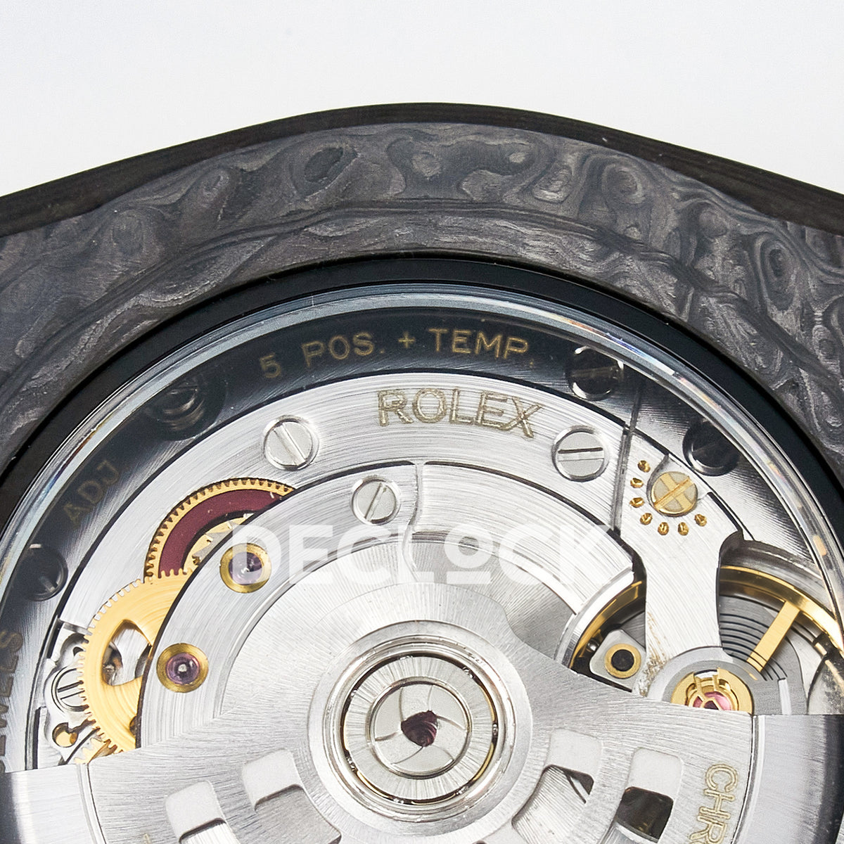 Rolex GMT-Master II Custom Carbon Yellow Green Strap DIWF SA3285 V2 replica - movement top