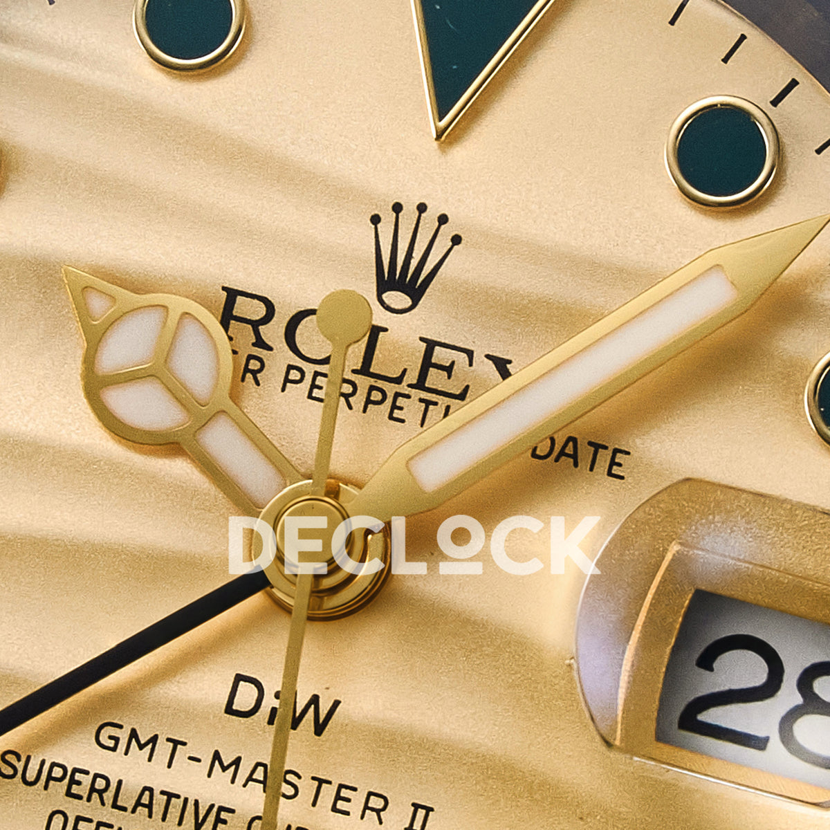 Rolex GMT-Master II Custom DiW Carbon Yellow DIWF SA3285 V2 replica - dial logo