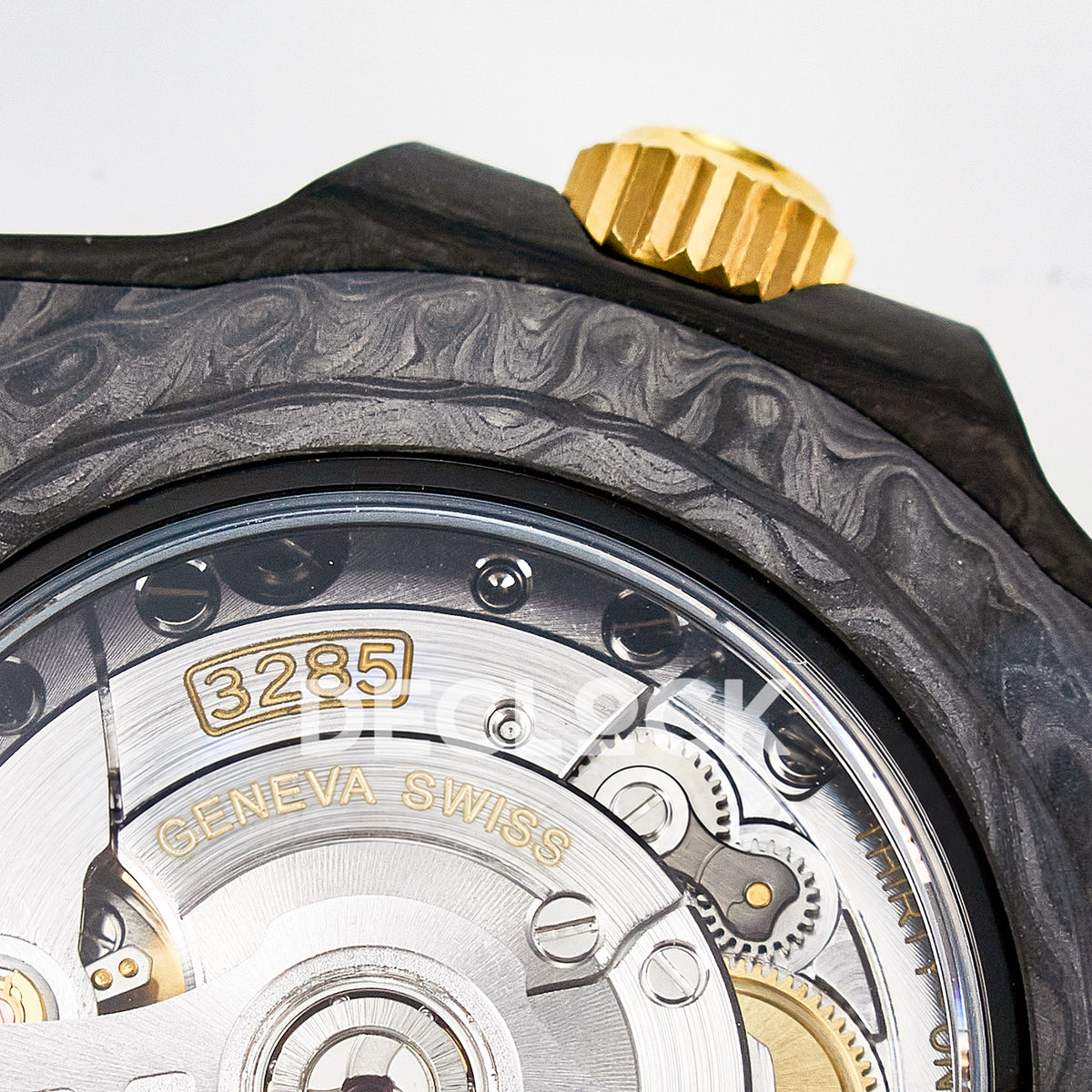 Rolex GMT-Master II Custom DiW Carbon Yellow DIWF SA3285 V2 replica - movement top