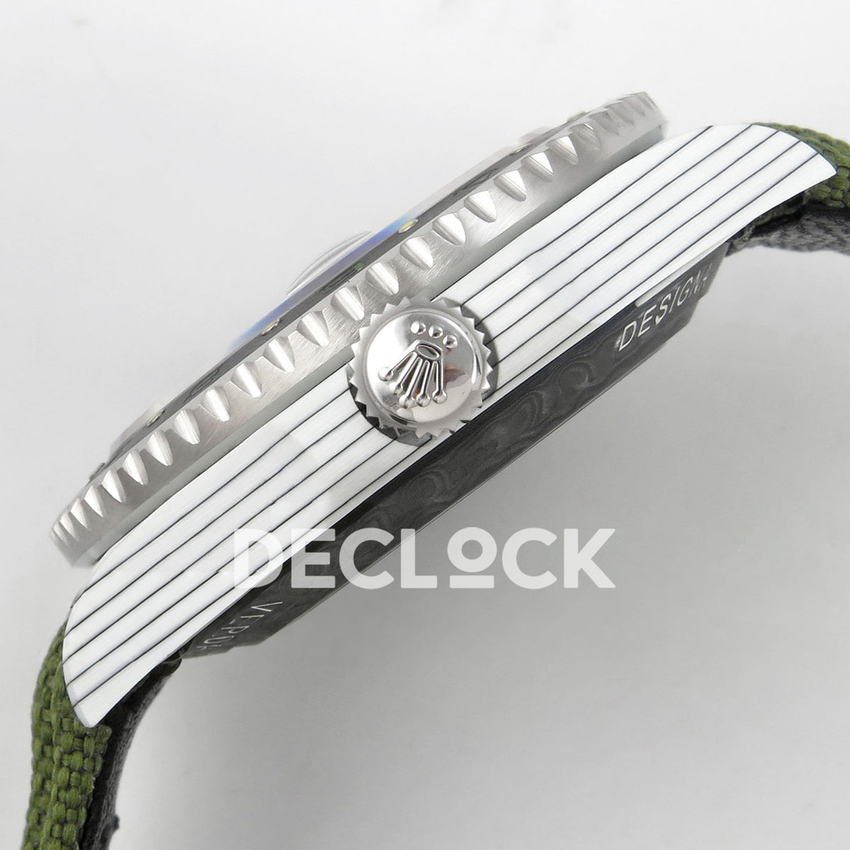 Rolex GMT-Master II Custom DIW Verdant Gray DIWF VR3285 replica - crown