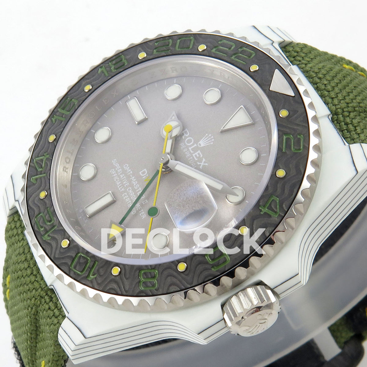 Rolex GMT-Master II Custom DIW Verdant Gray DIWF VR3285 replica - crown side front