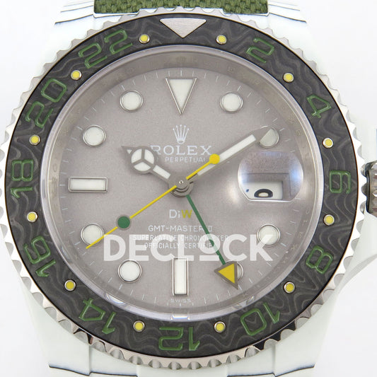 Rolex GMT-Master II Custom DIW Verdant Gray DIWF VR3285 replica - dial close up
