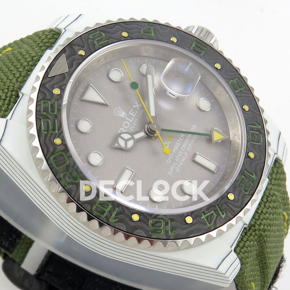 Rolex GMT-Master II Custom DIW Verdant Gray DIWF VR3285 replica - opposite angled front