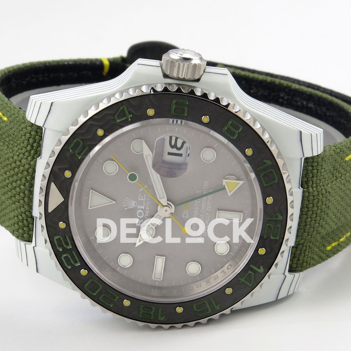 Rolex GMT-Master II Custom DIW Verdant Gray DIWF VR3285 replica - rotated front