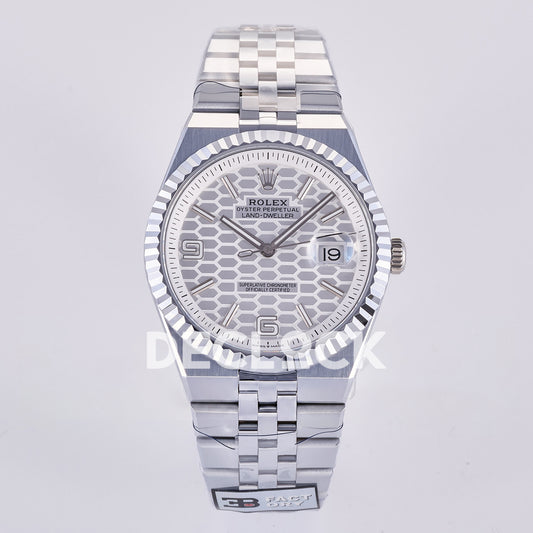 Rolex Land-Dweller 40mm 127334 White Dial Steel 3BF replica - front view