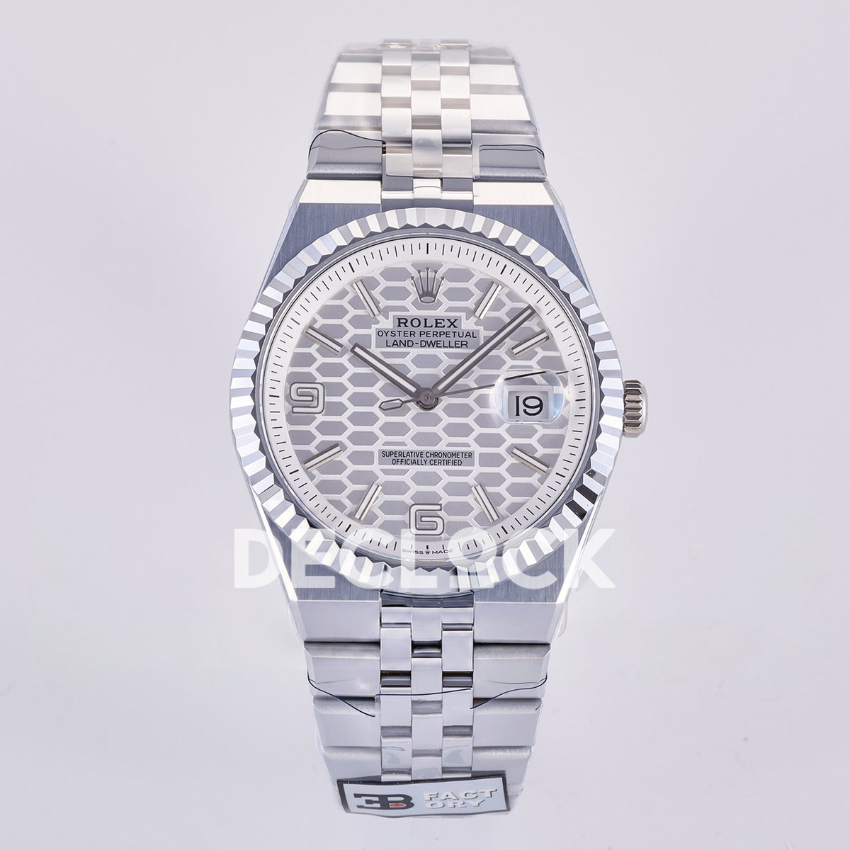 Rolex Land-Dweller 40mm 127334 White Dial Steel 3BF replica - front view