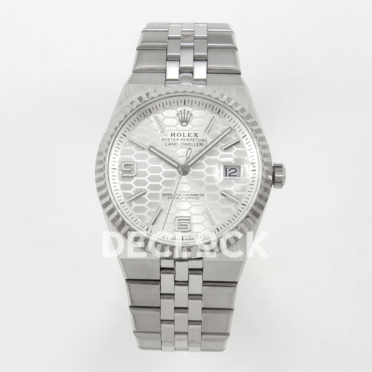 Rolex Land-Dweller 40mm 127334 White Dial Steel Clean replica - front view
