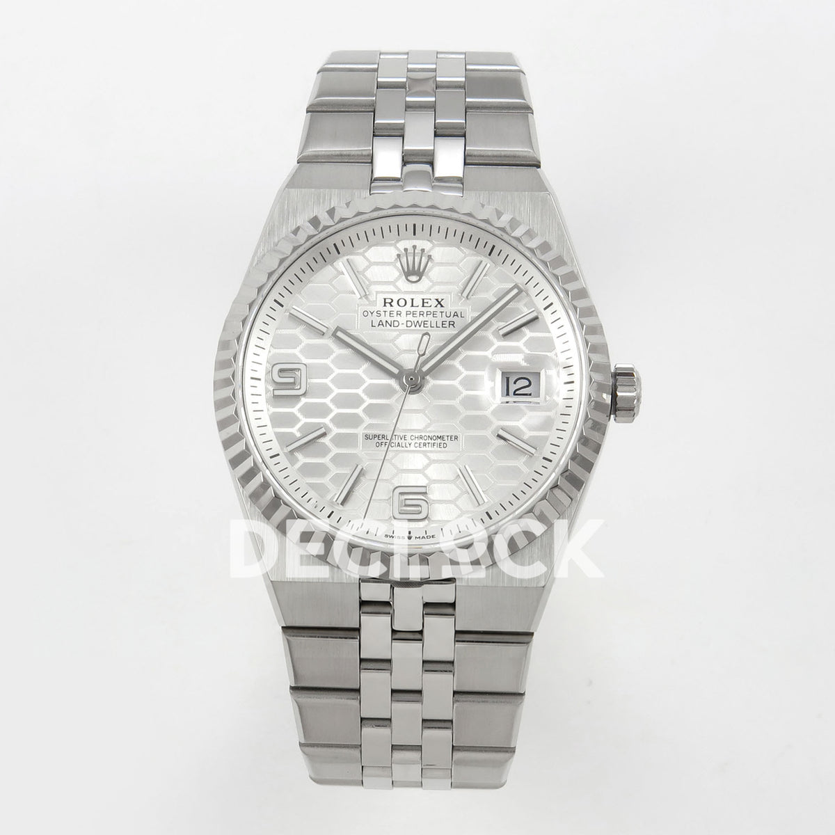 Rolex Land-Dweller 40mm 127334 White Dial Steel Clean replica - front view