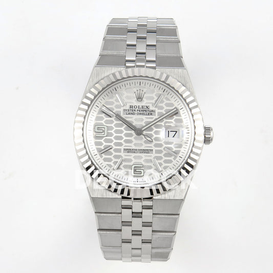 Rolex Land-Dweller 40mm 127334 White Dial Steel Clean Plus replica - front view