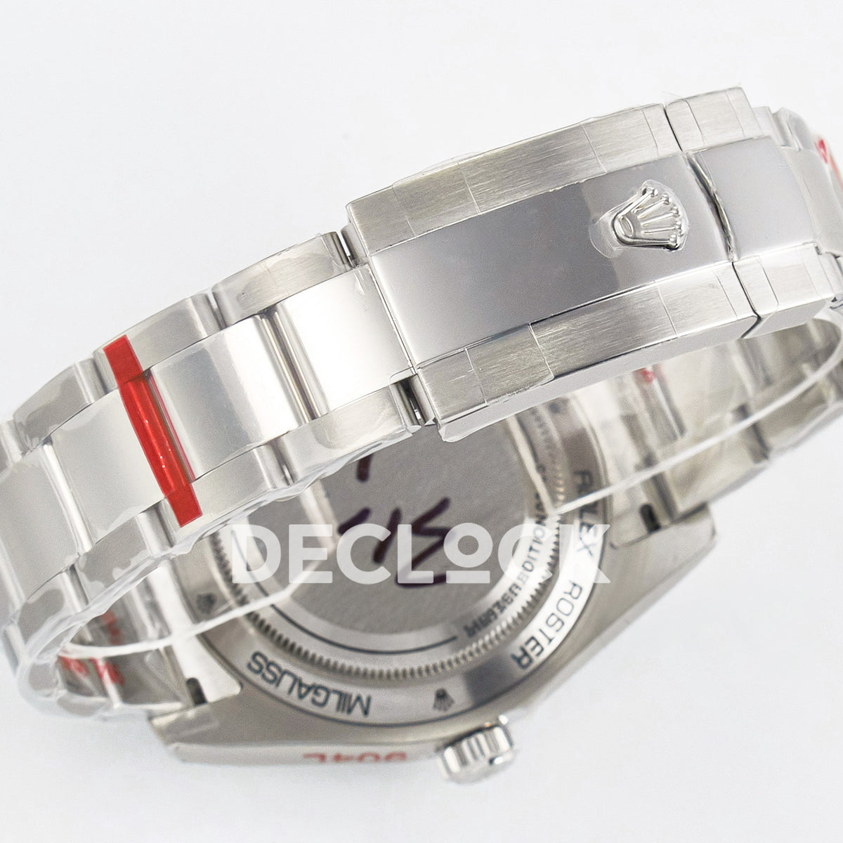 Rolex Milgauss Custom Who Cares White Dial Steel Bracelet JDF VR3131 replica - bracelet closure