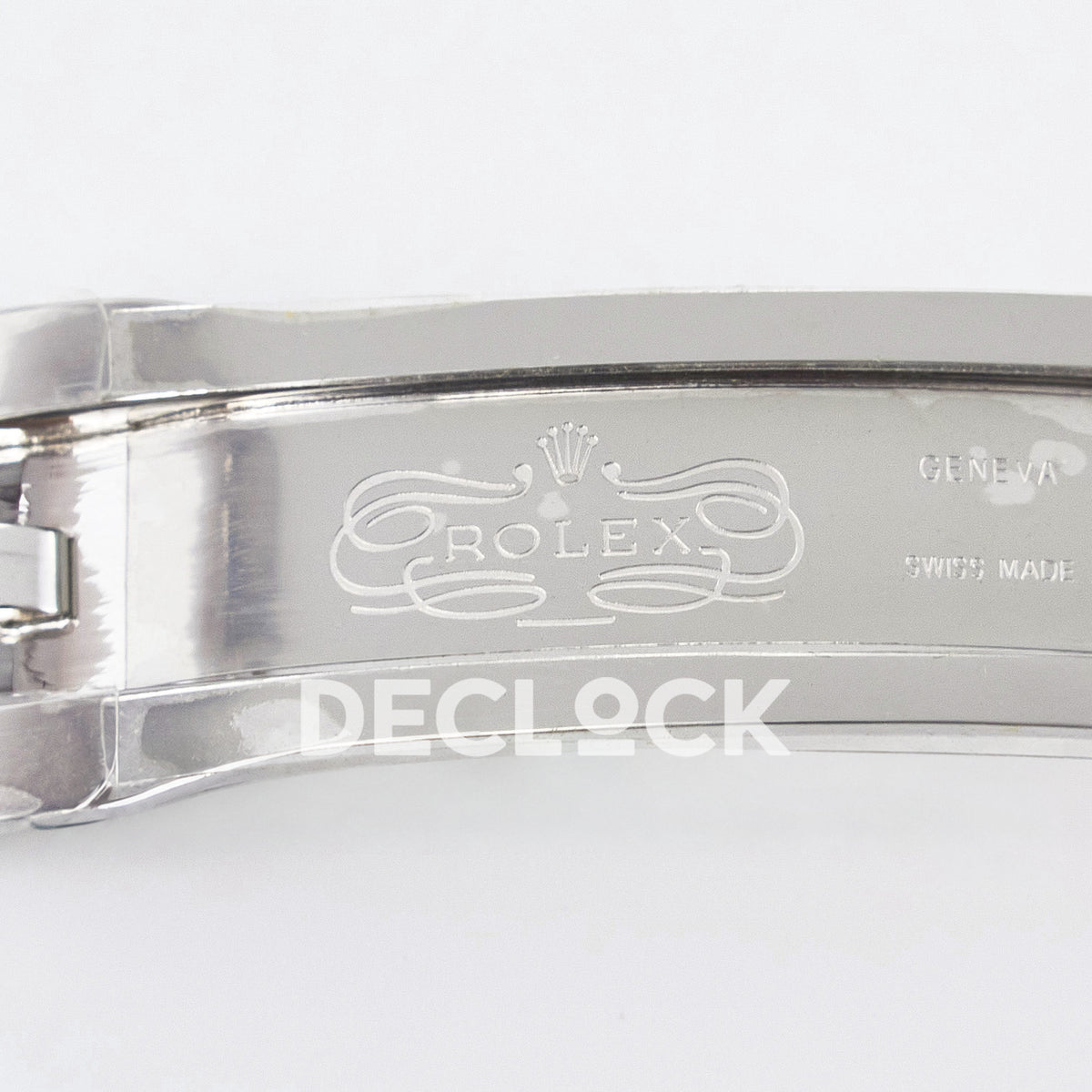 Rolex Milgauss Custom Who Cares White Dial Steel Bracelet JDF VR3131 replica - clasp logo