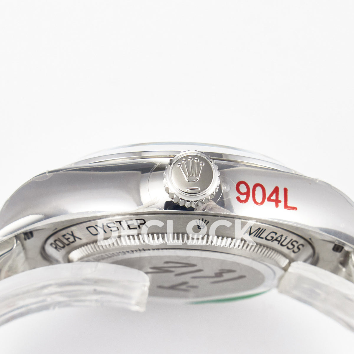 Rolex Milgauss Custom Who Cares White Dial Steel Bracelet JDF VR3131 replica - crown side