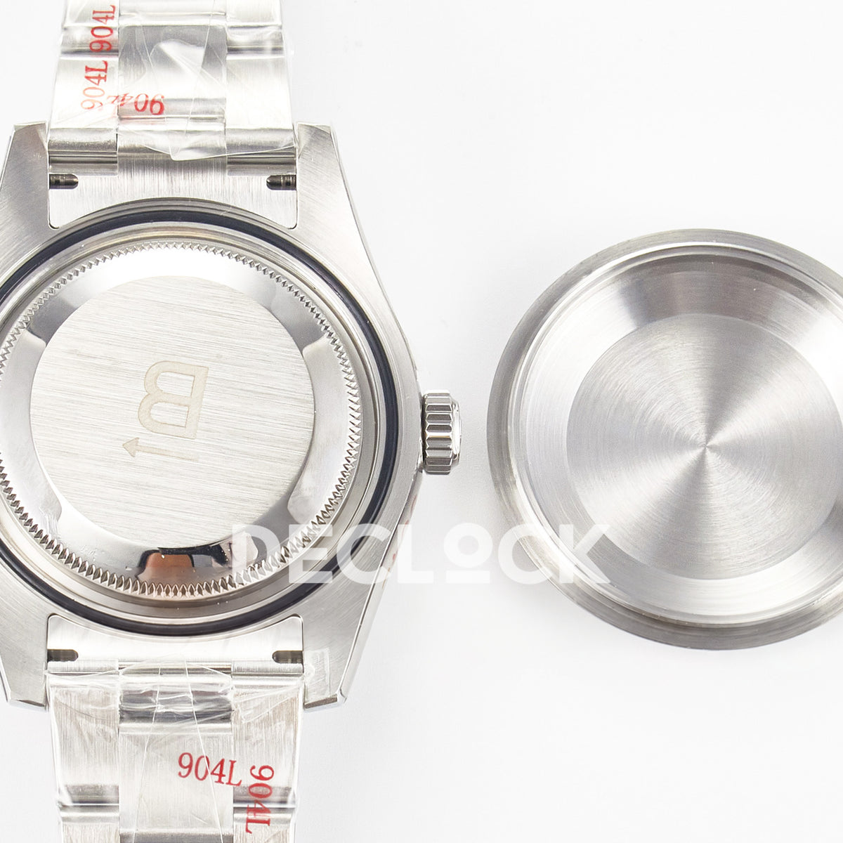 Rolex Milgauss Custom Who Cares White Dial Steel Bracelet JDF VR3131 replica - inner caseback open