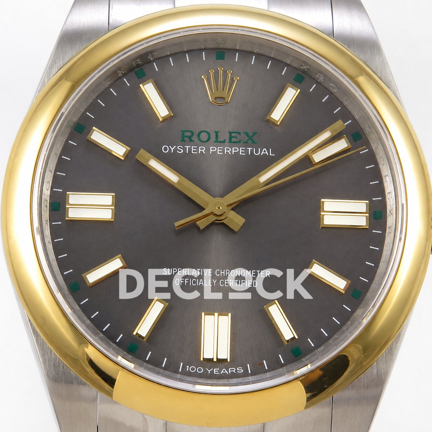 Rolex Oyster Perpetual 41mm 134303 Gray Dial Gold Bezel QF SH3230 Replica