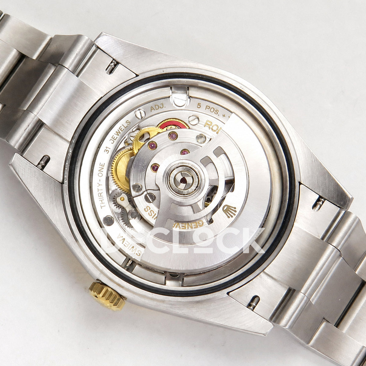Rolex Oyster Perpetual 41mm 134303 Gray Dial Gold Bezel QF SH3230 Replica