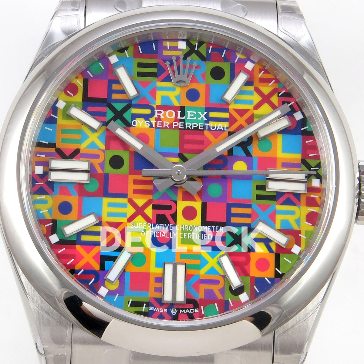 Rolex Oyster Perpetual 41 134300 VSF Jubilee Motif Dial VS3230 replica - dial closeup
