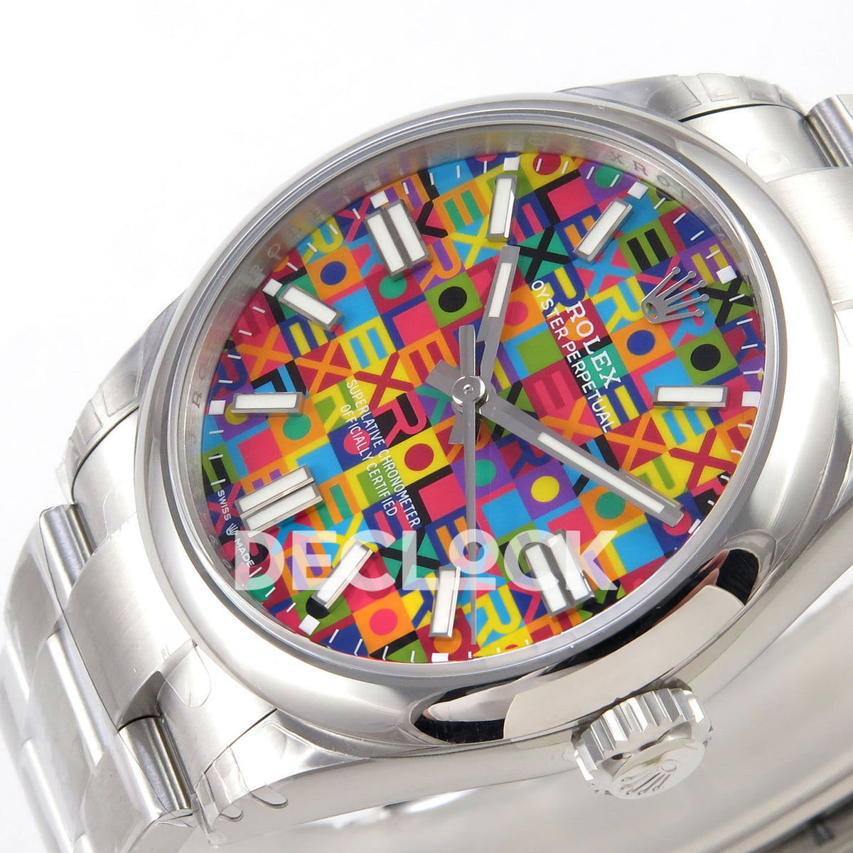 Rolex Oyster Perpetual 41 134300 VSF Jubilee Motif Dial VS3230 replica - dial angle right