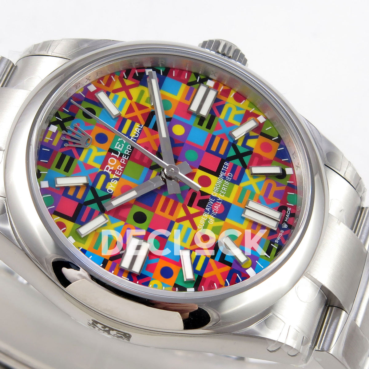 Rolex Oyster Perpetual 41 134300 VSF Jubilee Motif Dial VS3230 replica - dial side angle
