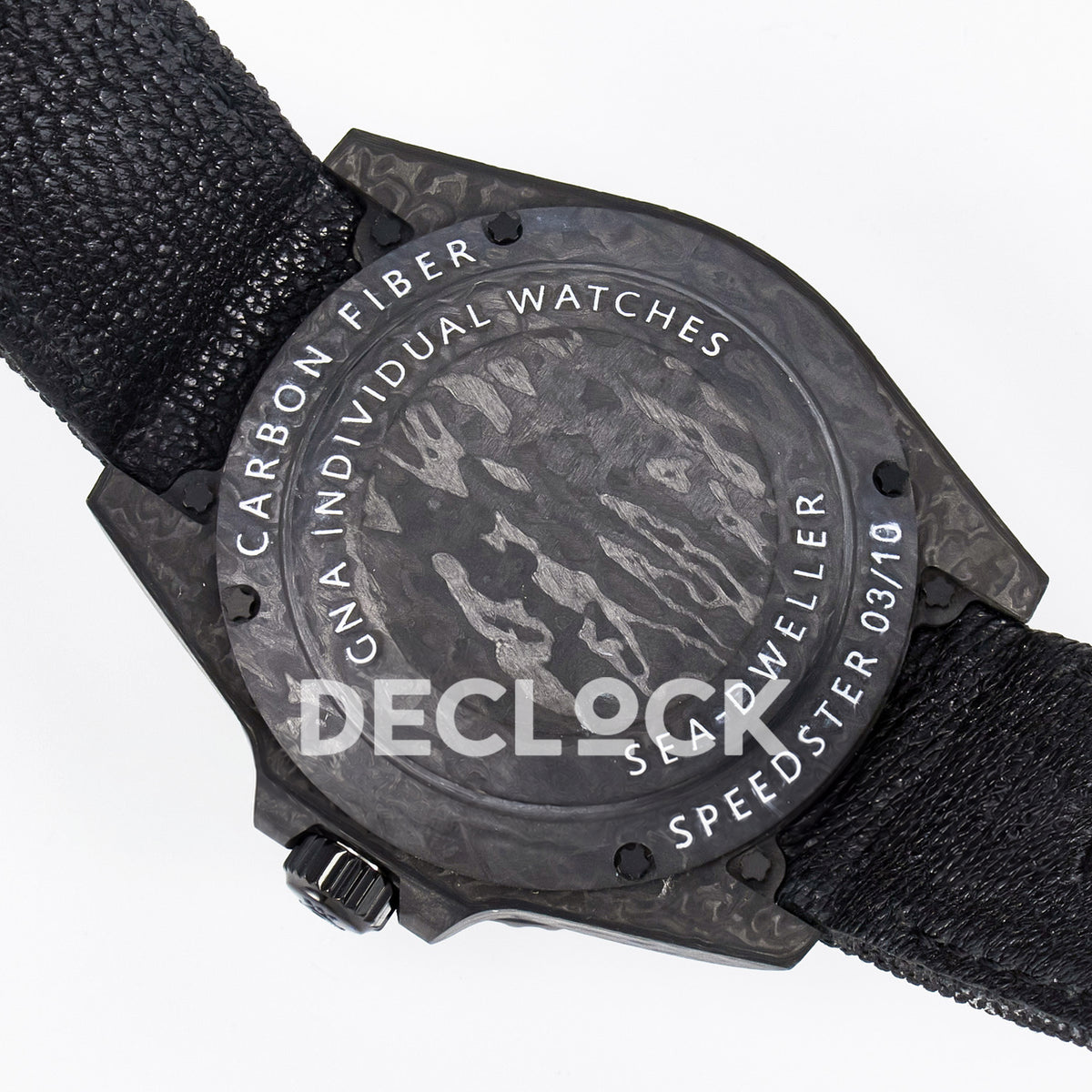 Rolex Sea-Dweller Custom Carbon Black DIWF A2824 replica - caseback