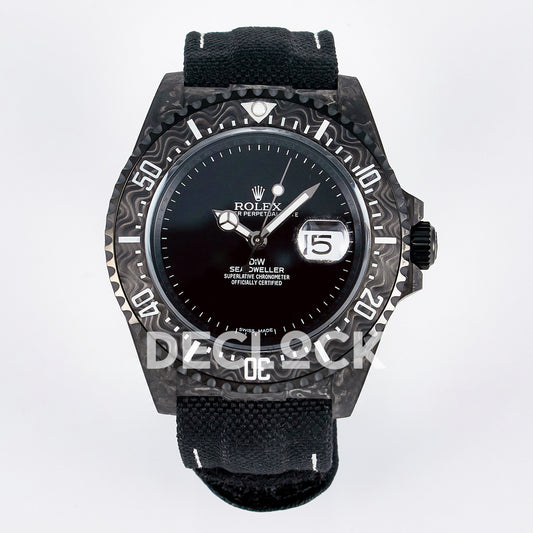 Rolex Sea-Dweller Custom Carbon Black DIWF A2824 replica - front
