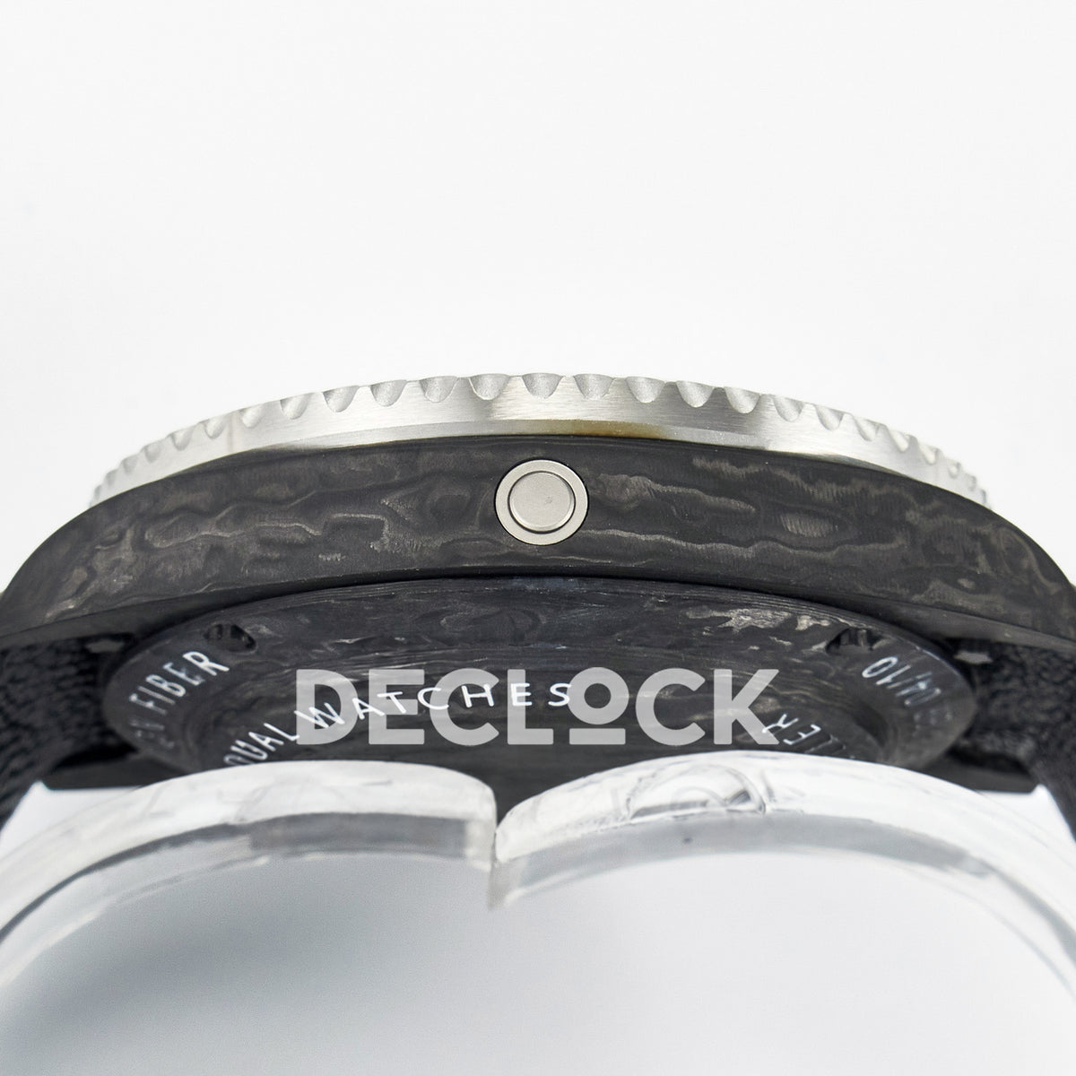 Rolex Sea-Dweller Custom Carbon Gray Gray Strap DIWF A2824 V2 replica - case side