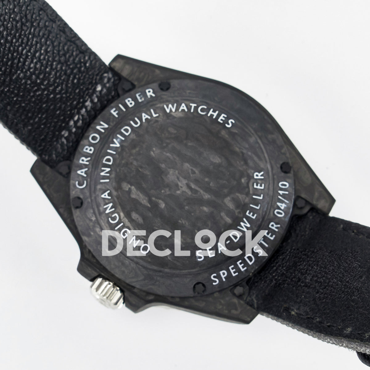 Rolex Sea-Dweller Custom Carbon Gray Gray Strap DIWF A2824 V2 replica - caseback