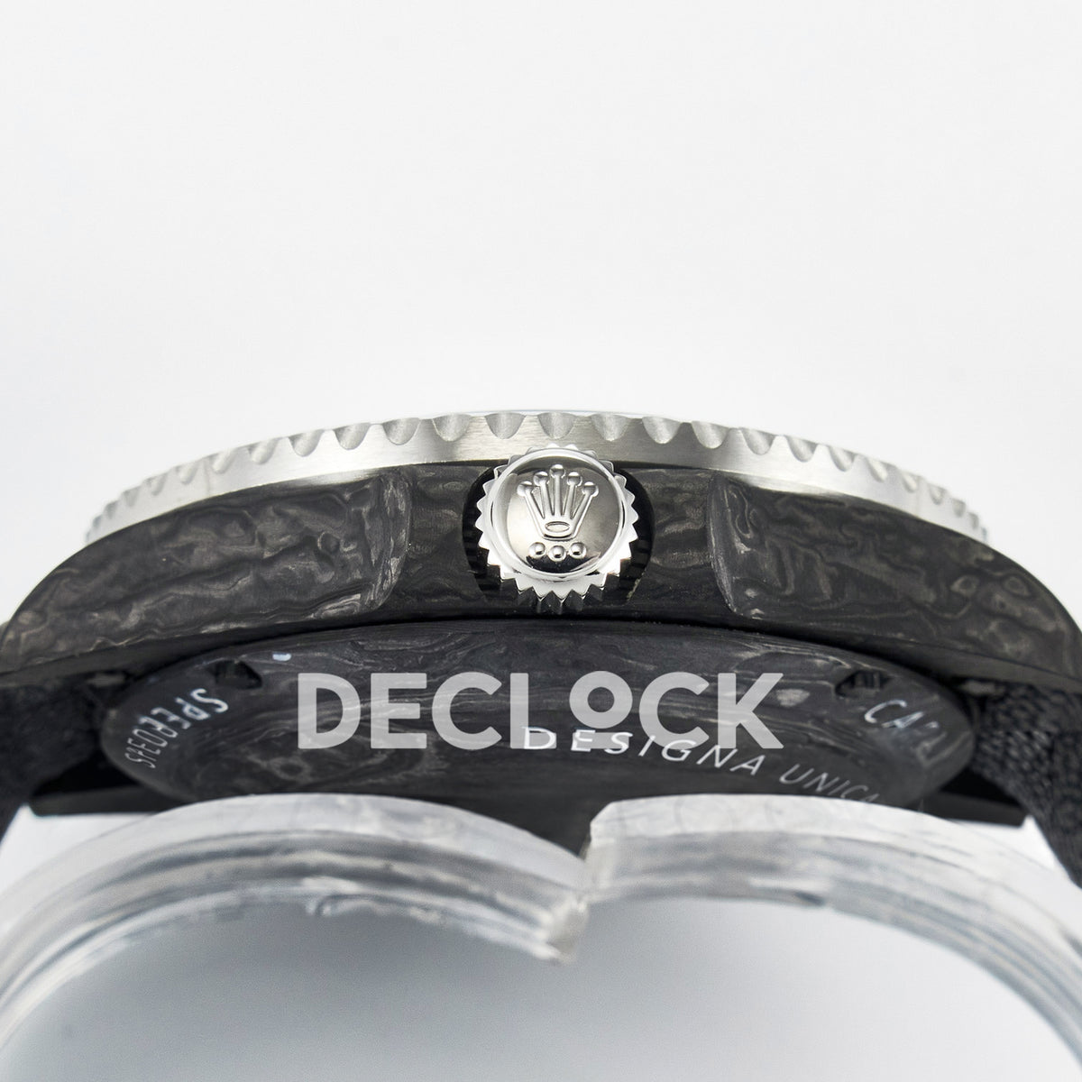Rolex Sea-Dweller Custom Carbon Gray Gray Strap DIWF A2824 V2 replica - crown side