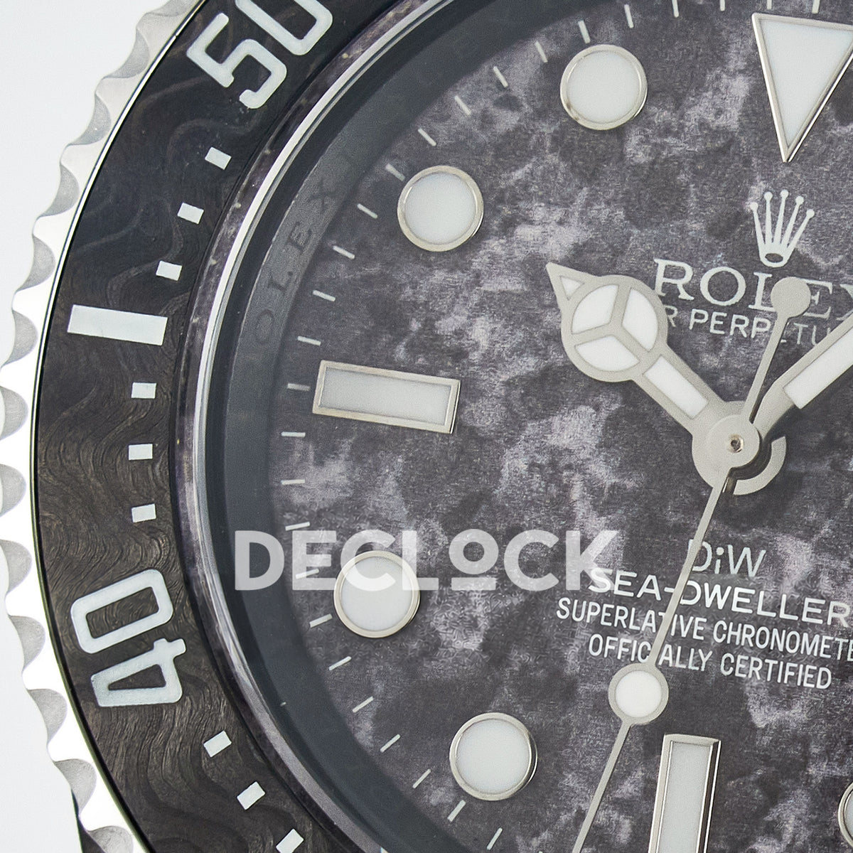 Rolex Sea-Dweller Custom Carbon Gray Gray Strap DIWF A2824 V2 replica - dial left