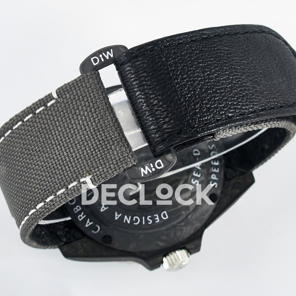 Rolex Sea-Dweller Custom Carbon Gray Gray Strap DIWF A2824 V2 replica - strap closure