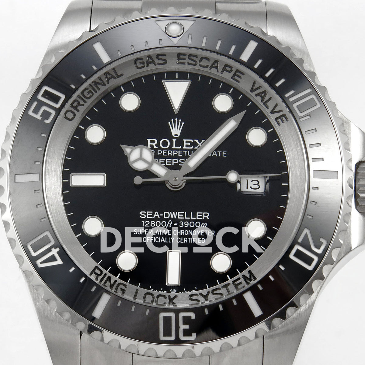 Rolex Sea-Dweller Deepsea 126660 44mm QF Black Dial QF3235 replica - dial closeup