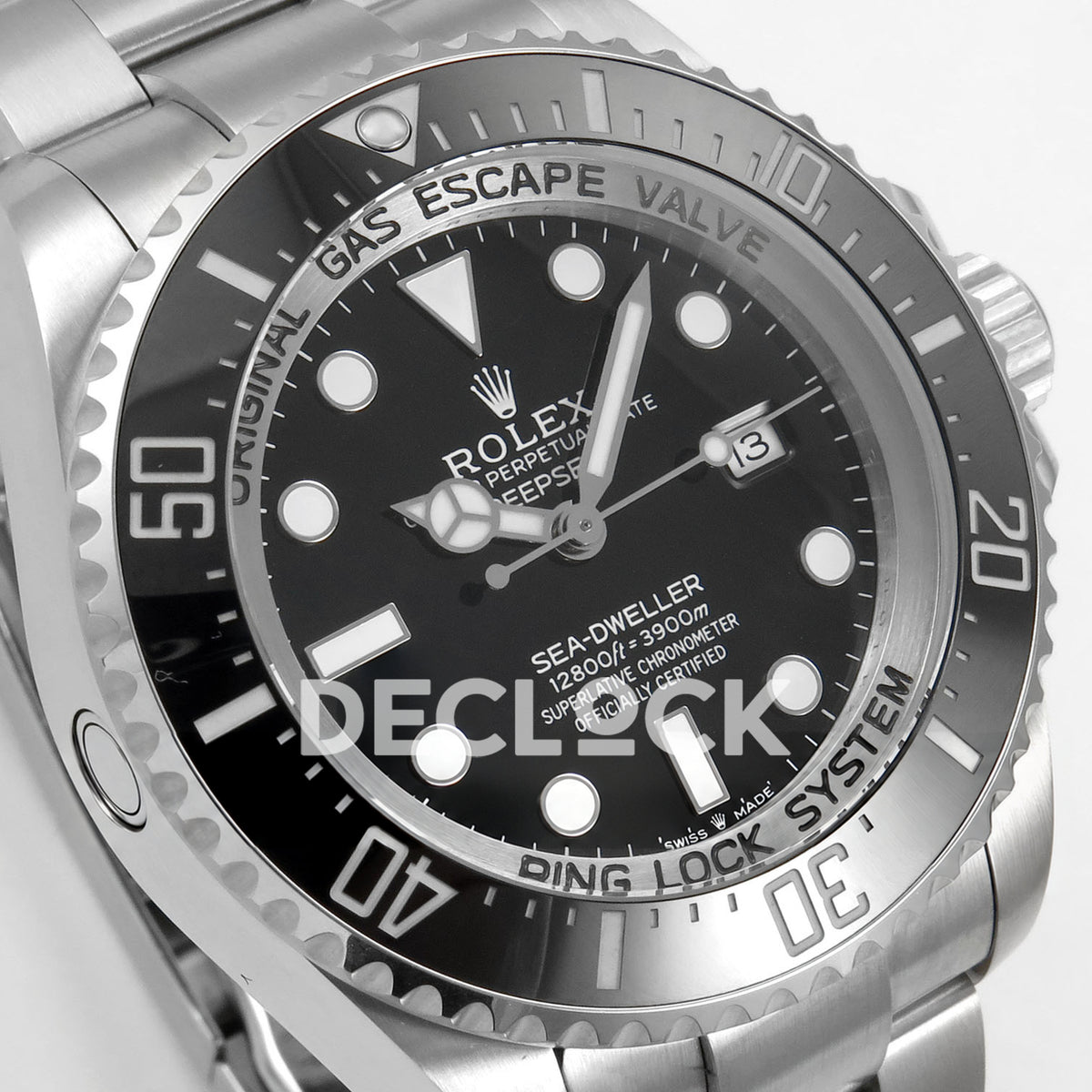 Rolex Sea-Dweller Deepsea 126660 44mm QF Black Dial QF3235 replica - dial angle left