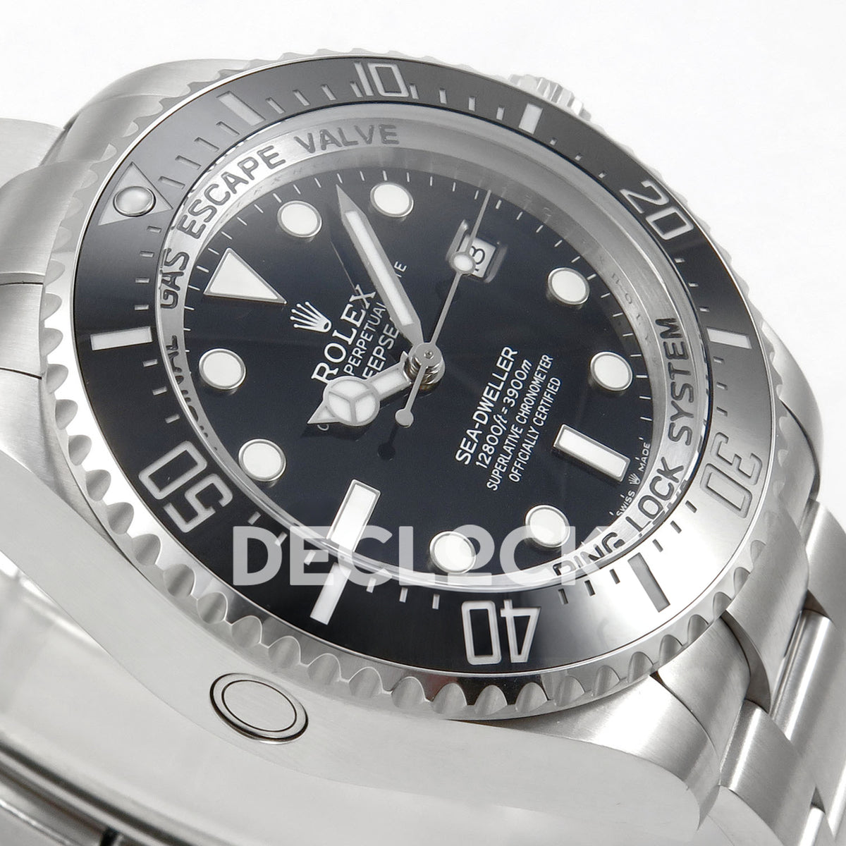 Rolex Sea-Dweller Deepsea 126660 44mm QF Black Dial QF3235 replica - dial side angle