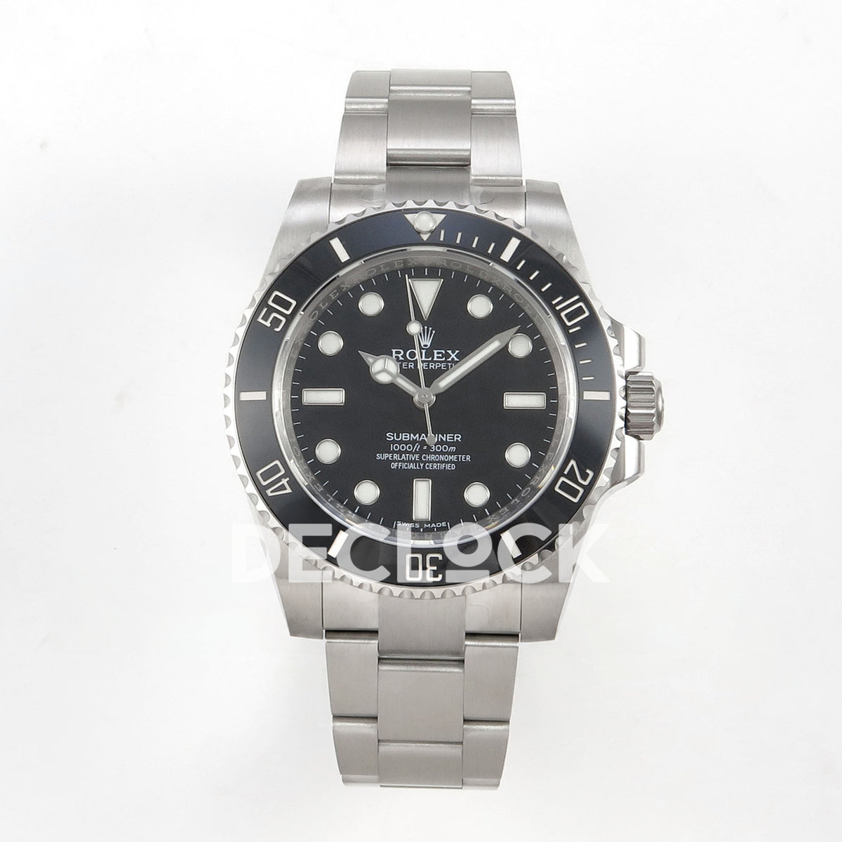 Rolex Submariner 114060 40mm No Date EWEF Black Dial A3130 replica - front