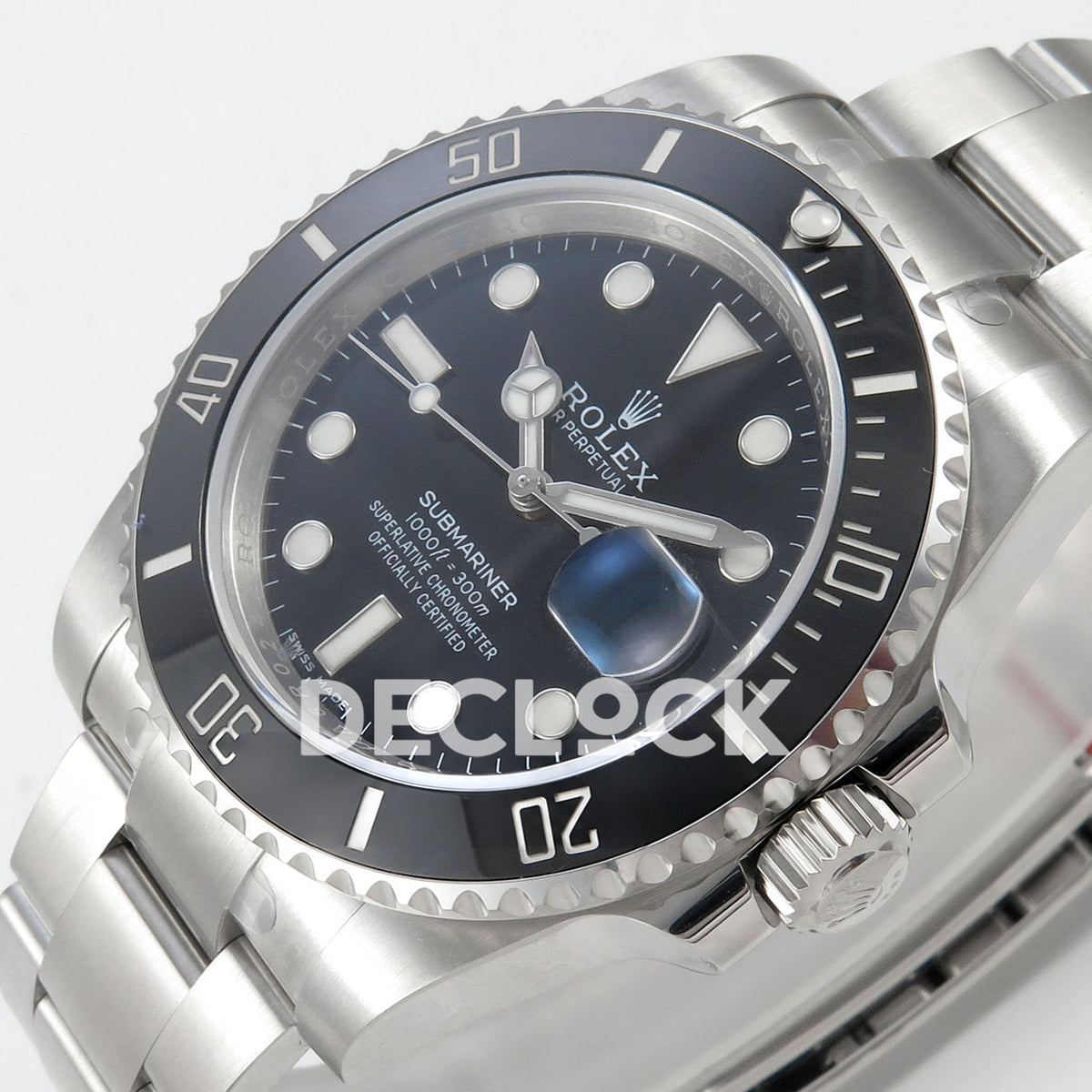 Rolex Submariner 116610LN 40mm EWEF Black Dial A3135 replica - dial angle right