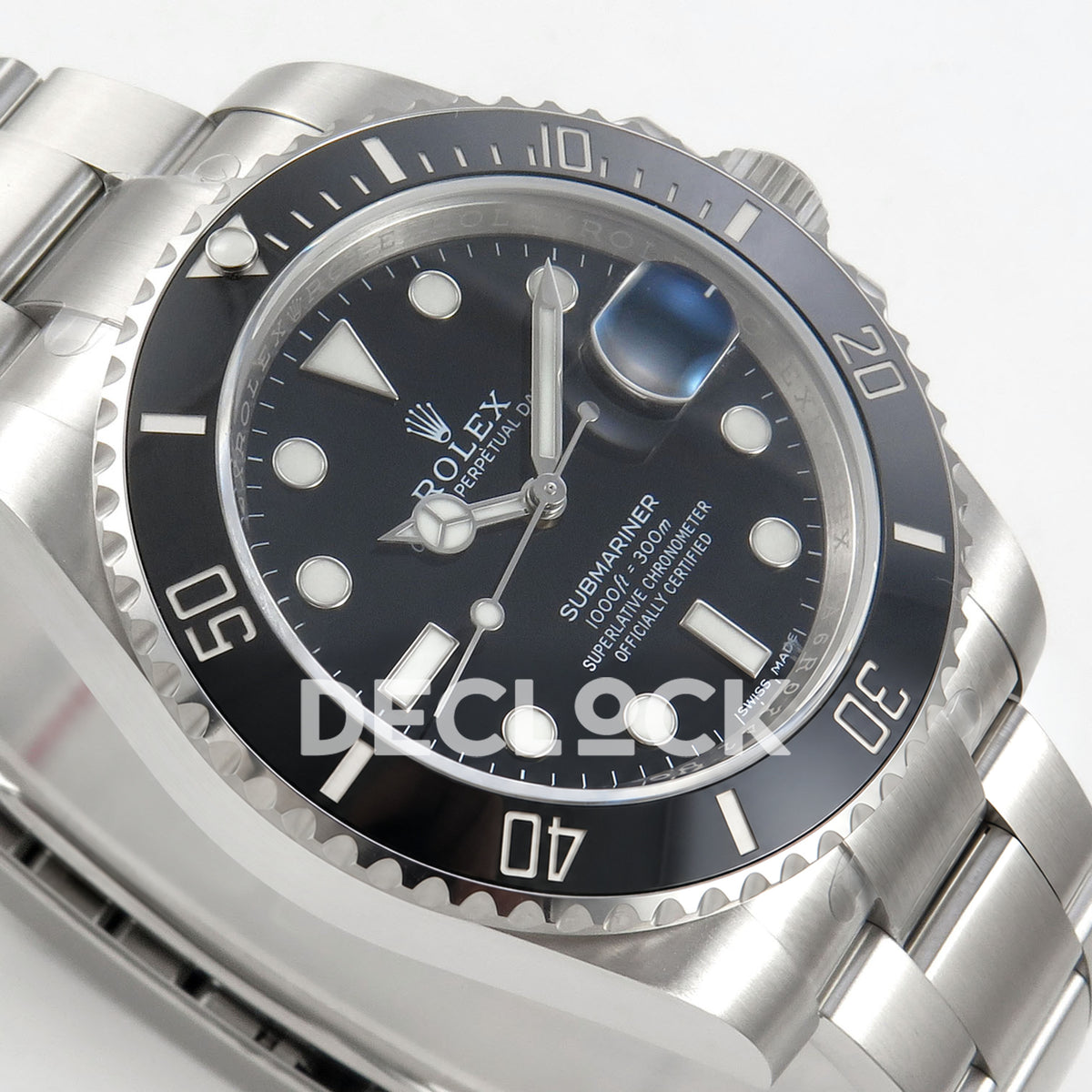 Rolex Submariner 116610LN 40mm EWEF Black Dial A3135 replica - dial side angle