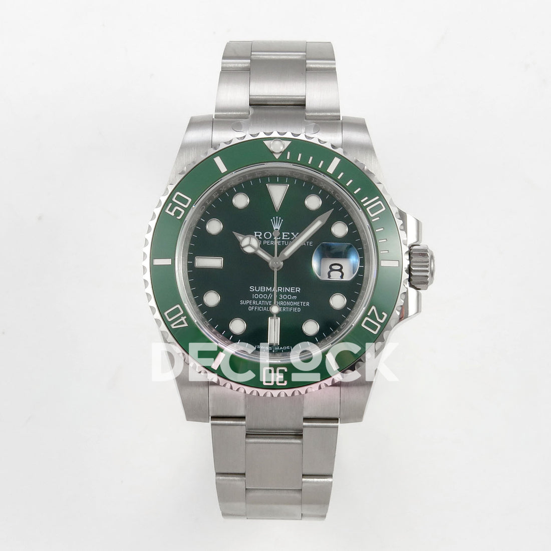 Rolex Submariner 116610LV 40mm EWEF Green Dial A3135 replica - front 116610LV