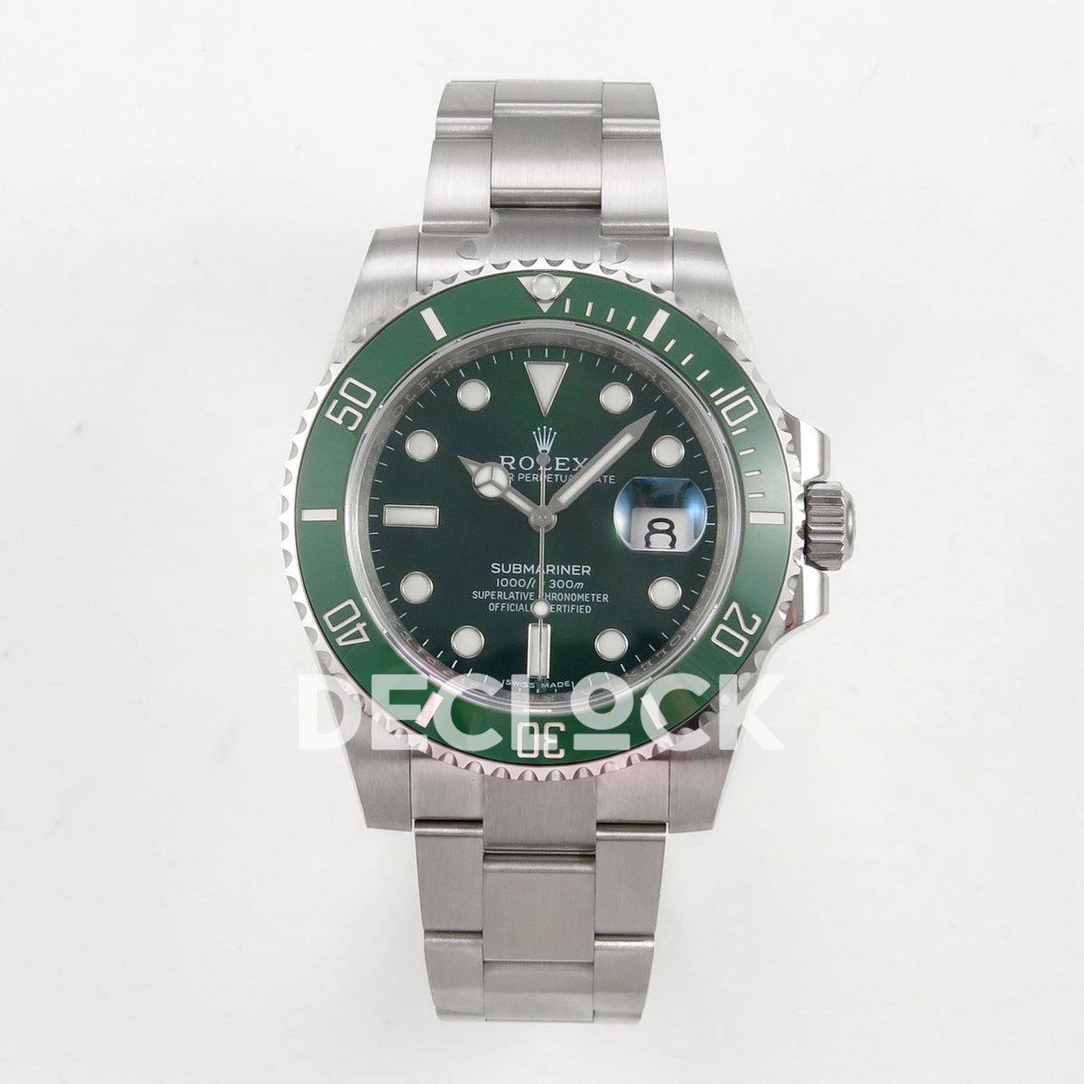 Rolex Submariner 116610LV 40mm EWEF Green Dial A3135 replica - front
