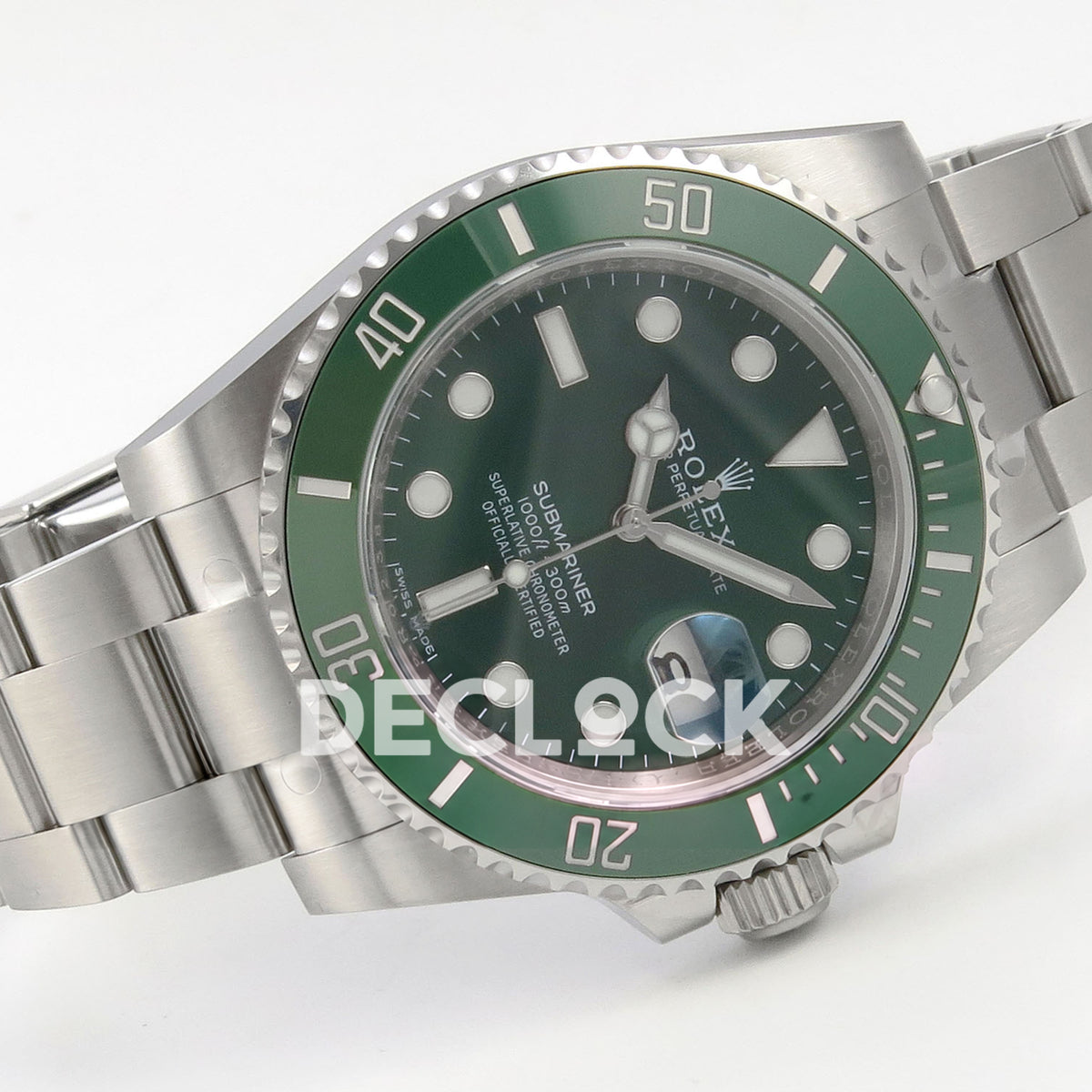 Rolex Submariner 116610LV 40mm EWEF Green Dial A3135 replica - full watch left