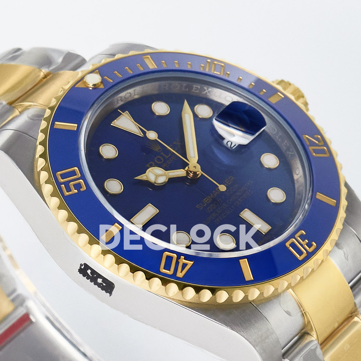 Rolex Submariner 116613LB 40.5mm VSF Two-Tone Blue Dial VS3135 replica - opposite dial angle