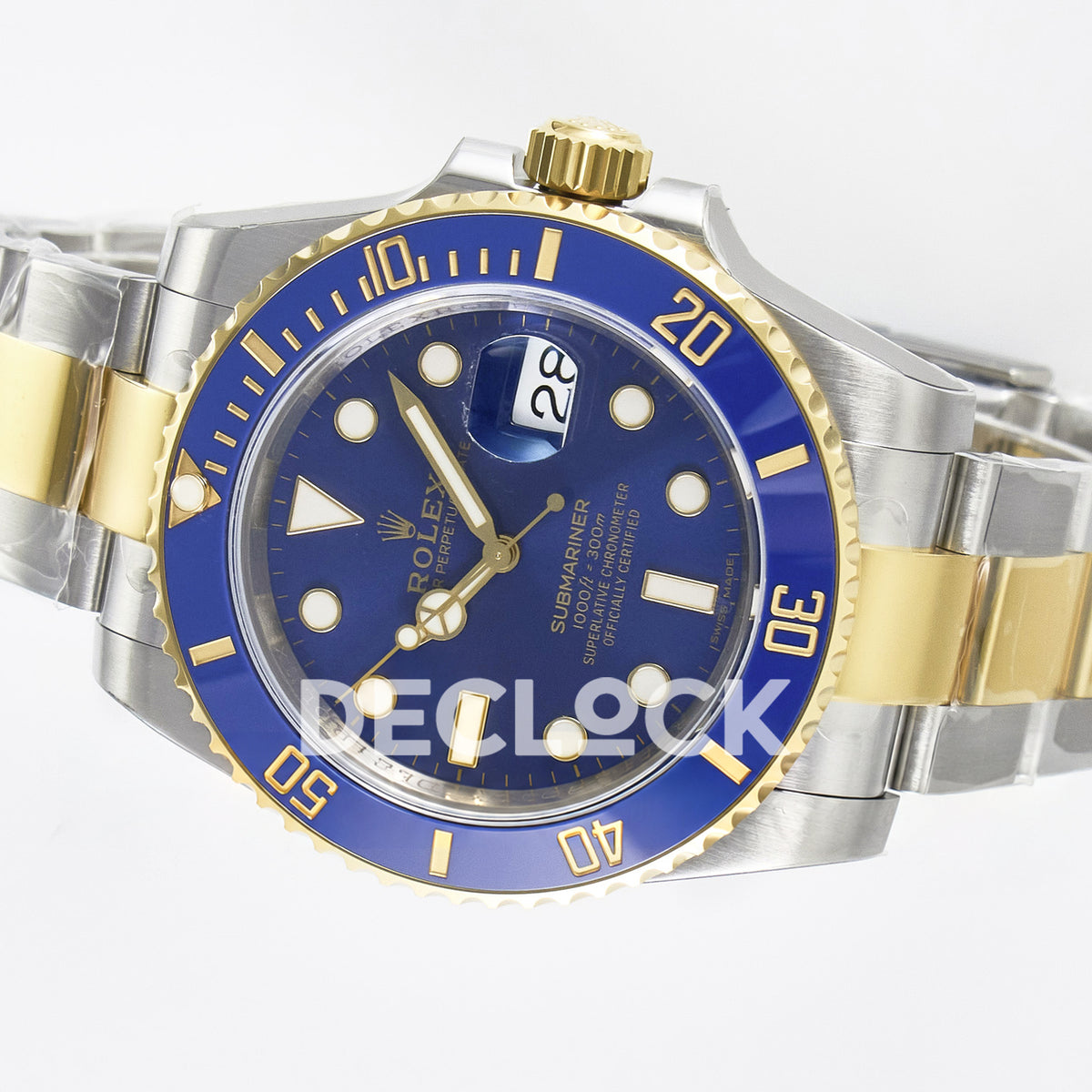 Rolex Submariner 116613LB 40.5mm VSF Two-Tone Blue Dial VS3135 replica - rotated dial