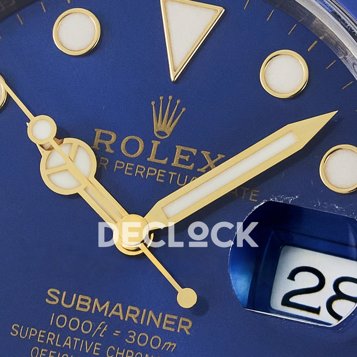Rolex Submariner 116613LB 40.5mm VSF Two-Tone Blue Dial VS3135 replica - dial macro