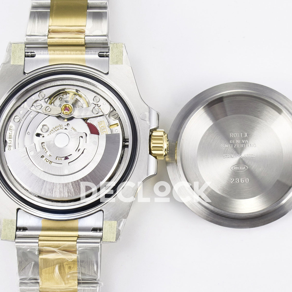 Rolex Submariner 116613LB 40.5mm VSF Two-Tone Blue Dial VS3135 replica - movement with caseback